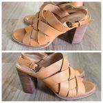 Madewell The Cindy Sandal 8.5 Stacked Heel Brown Leather Women's Chunky Boho Photo 6