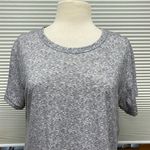 Calvin Klein Jeans NWT Gray Cold Stone Heather Peplum T-shirt Size Large Photo 2
