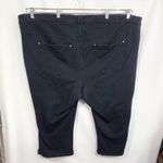 Lane Bryant Plus Size 28 Capri Pants Black Knit Solid Cotton Stretch 661 Photo 1
