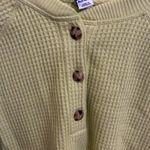 Old Navy  Waffle Knit Yellow Heathered Crew Sweater XS Photo 1