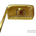 Marc Jacobs Single Gold Leather Clutch Bag Photo 0