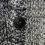 DKNY Loose Knit Deep V neck Black and White Button Cardigan Size Medium Photo 3