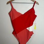 Summersalt NWT - The Marina One Piece Swimsuit Grapefruit Coral White Beach Photo 2