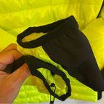 Calvin Klein  Women Performance Puffer Jacket XL Mixed Media Neon Yellow Black Photo 13