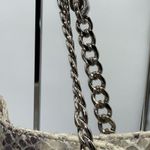 Michael Kors Chain Python Leather JET SET Tote Hobo Convertible Shoulder Bag WIT Photo 4