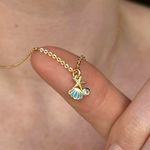 Gold Plated Sea Shell and Starfish Pendant Necklace Photo 1