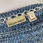 Anthropologie  Holding Horses Blue Fringed Kint Sweater Dress Small Photo 9