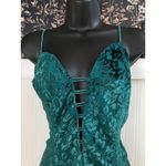 Victoria's Secret Victoria’s Secret Gold Label Satin Ruffle High Cut Teddy Sz M‎ Green Bodysuit Photo 1