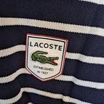 Lacoste Blue and White Striped Polo Size 3‎ Photo 1