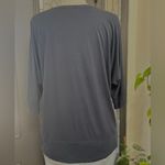 CAbi Charcoal Tee Shirt Soft Stretch Tempt V-Neck Dolman Sleeves Relaxed Fit Photo 4