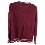 Maurice's vintage L wool blend cardigan burgundy zip front ramie winter preppy Photo 1