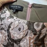 #98 LAFAYETTE 148 NEW YORK METALLIC PATTERN MINI DRESS SIZE 14 Tan Photo 3