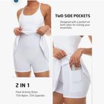 Amazon White Mini Slip Dress with Spaghetti Straps for Casual Wear Photo 4