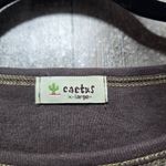 Cactus Vintage Y2K Brown Marie Welcamp Wild West Cowgirl Western Embellished Tee Size XL Photo 3