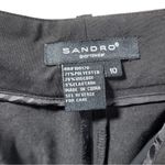 Sandro Sportswear Relaxed Fit High Waisted Cropped Trousers in Black Photo 1