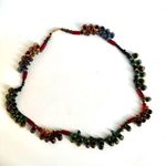 Vintage Mexican Folk Art Cluster Necklace, Pottery Mugs Photo 8