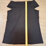 Soft Surroundings Smocked Off Shoulder Top Criss Cross Black Blouse 1X Photo 4