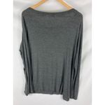 CAbi  #577 Oversized Boat Neck Long Sleeve Soft Tee Top Heather Gray Size XS Photo 2