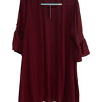 NWT Ember‎ Kimono Duster Cardigan Bell Sleeve Lace Trim Burgundy XL Red Photo 0