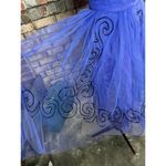 dress strapless tulle beaded purple black sequins Size XS Photo 2