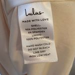 Lulus NWT‎  Inspire Romance Champagne Satin Cowl Neck Lace-Up Maxi Dress Small Photo 12