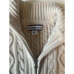 Croft & Barrow  Cream Long Sleeve Cable Knit Sweater Women M 1/4 Zip Pullover Photo 1