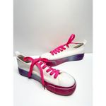 Olivia Miller  Shoes Womens Size 8 Sneaker Gazelle White Canvas Pink Ombre Casual Photo 7