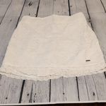 Hollister  California White Lace Mini Casual Skirt Size Large EUC #4163 Photo 1