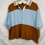 Wild Fable Rugby 90s Vibe Polo Cropped Striped Boxy Tee Size 1X NWT Photo 11