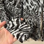 Cable & Gauge  Animal Print Mock Neck Long Sleeve Top Size S Photo 4