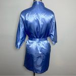 Blue Satin Maid of Honor Robe Size‎ S/M — Bridal Party Getting Ready Gift Photo 4