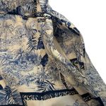 Joie  Blue And White Tropical Toile Fit and Flare Dress, Sz 10 Photo 9