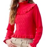 French Connection Kamillia Mozart Lace Pointelle Pullover Sweater Photo 1