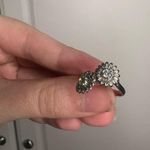 Sunflower Toi Et Moi Diamond Peridot 14k White Gold Ring 5 Photo 6