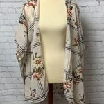 Live 4 Truth  Floral Print Kimono Cover Up Size 1X EUC Semi Sheer Open Front Photo 0