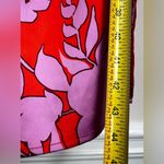 Christian LaCroix  Satin Midi Dress Side Cutout Orange Floral S Photo 4