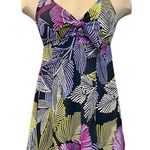 Colorful Polkadot Swimdress One Piece Swimsuit Swim Dress Tropical Palm 8 10 12 Black Photo 0