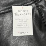 Spanx High Rise Black Faux Leather Slimming Leggings Size Medium Tall Photo 4