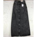 ICON DENIM Grey Denim Maxi Skirt with Front Slit NWT Size 24 Gray Photo 5