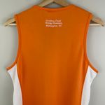 Harley Davidson HARLEY-DAVIDSON Orange White V Neck Jersey Logo Emblem Tank Top Photo 8