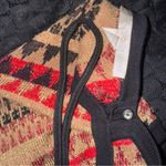 Boston Proper  Vintage Knit Knee Length Beige Black Dress Womens Large Photo 5