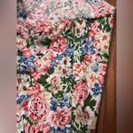 ZARA Floral Print Puff One Shoulder Ruching Sleeve Cotton Top Shirt Size XS Photo 12