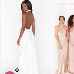 Show Me Your Mumu  Jasmine Halter Maxi Dress Ivory Luxe Satin Photo 2