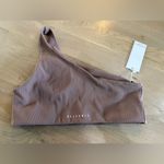 All Fenix one shoulder latte brown ribbed sports bra size XL NWT Photo 7