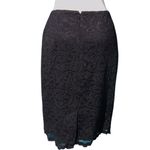 Cache  Black Stretch Lace Skirt New Body Shaping Lining Scallop Bottom $108 NWT Photo 1