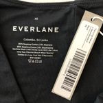 Everlane Womens The Long-Sleeve V-Neck Bodysuit Black Thong XS Photo 4