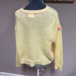 Sundry Anthropologie  wool blend yellow knit sweater exposes pink stitching sz 0 Photo 5