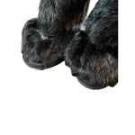 Coach Heels Black Fur Slingback Peep Toe Buckle Strap Stiletto Size 9B Photo 7