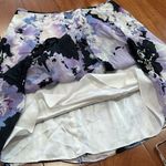 Tahari  women’s purple flower cotton skirt size 12 Photo 4