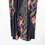 [Vintage] Dorothy Schoelen Black Dark Floral Geometric Print Maxi Skirt Size 12 Photo 5